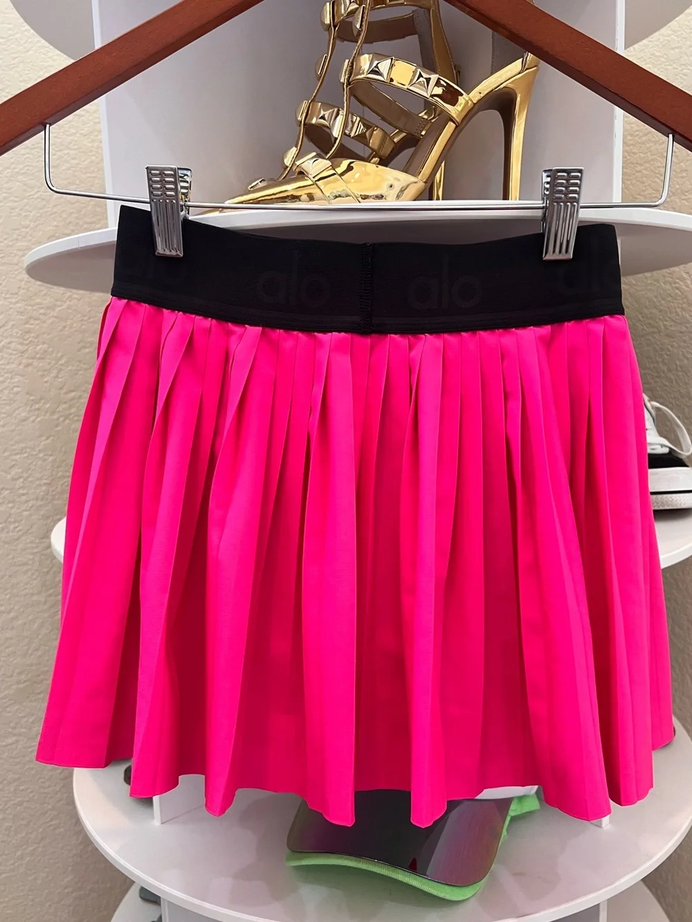 Alo Yoga Aces Tennis Golf Athletic Skirt Skirt w/ Shorts Hot Pink XXS